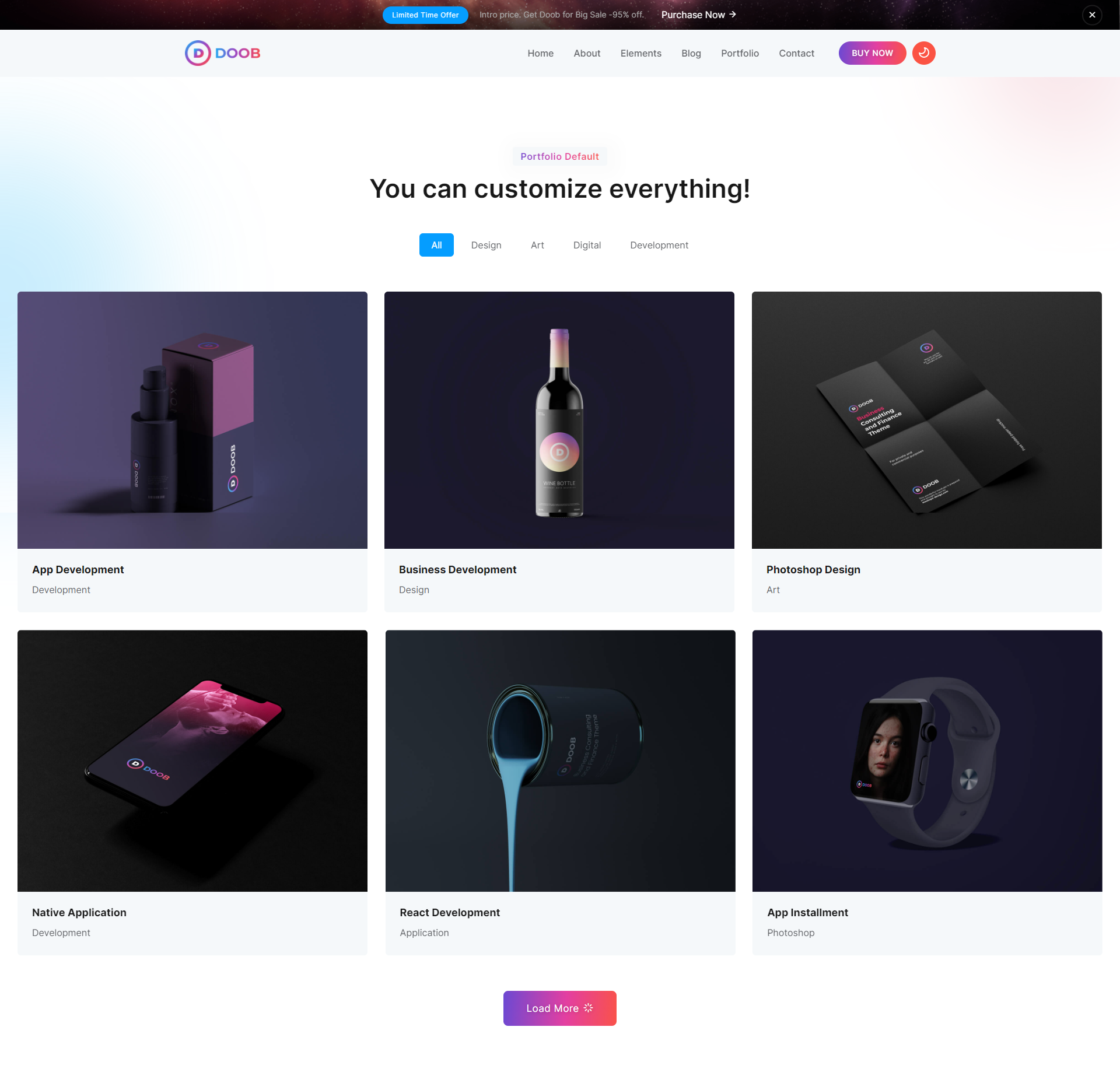 Portfolio Box Layout Light Image